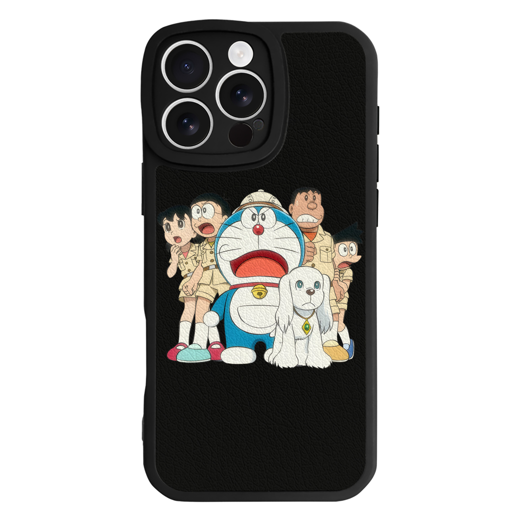 （画像用） ドラえもん Doraemon 【iPhone 16シリーズ対応】シリコンスマホケース（レザー調） 材質：シリコン